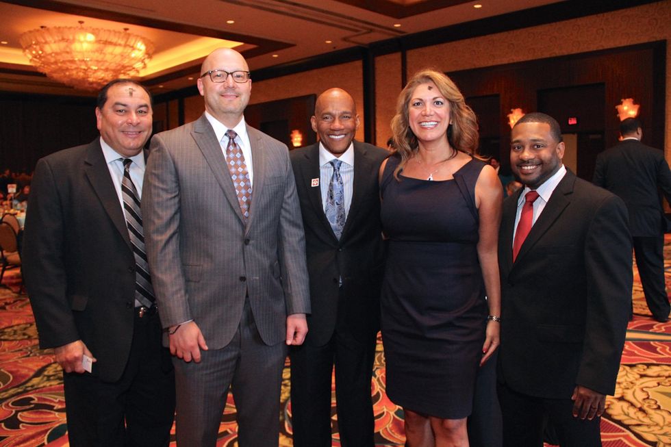 16 Massey Villarreal, from left, Tony Valadez, Sidney Evans II, Frances Castaneda-Dyess and Kelton Charles at the 1 Million Dollars lunch for Good February 2015