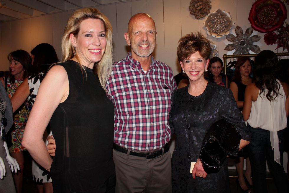 16 Mauri Oliver, from left, Clifford Pugh and Vicki Rizzo at the Dress for Dinner kickoff in new David Peck Showroom September 2014
