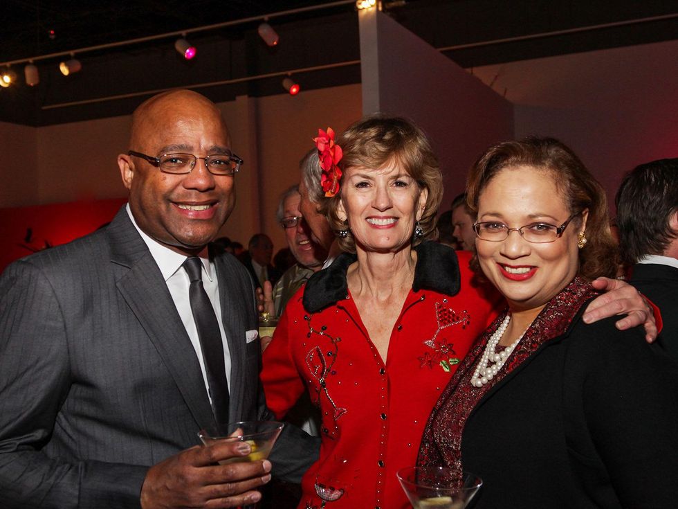 16 Michael Pearson, from left, Paula Arnold and Lisa Pearson at Martini Madness February 2014