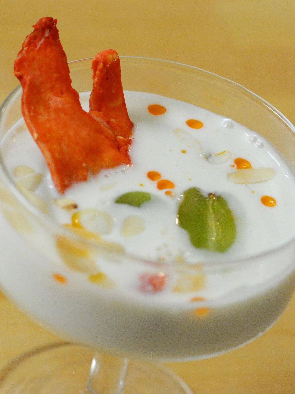 16 Recipe for Success dinner September 2013 Lobster almond grape soup