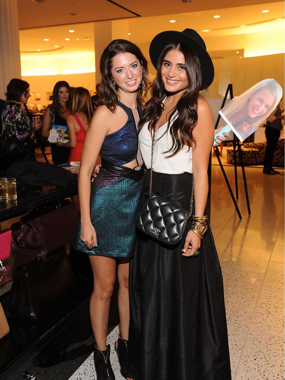 16 Tamar Mendelssohn, left, and Sarah Jawda at The Orange Show's A Couture Cause party