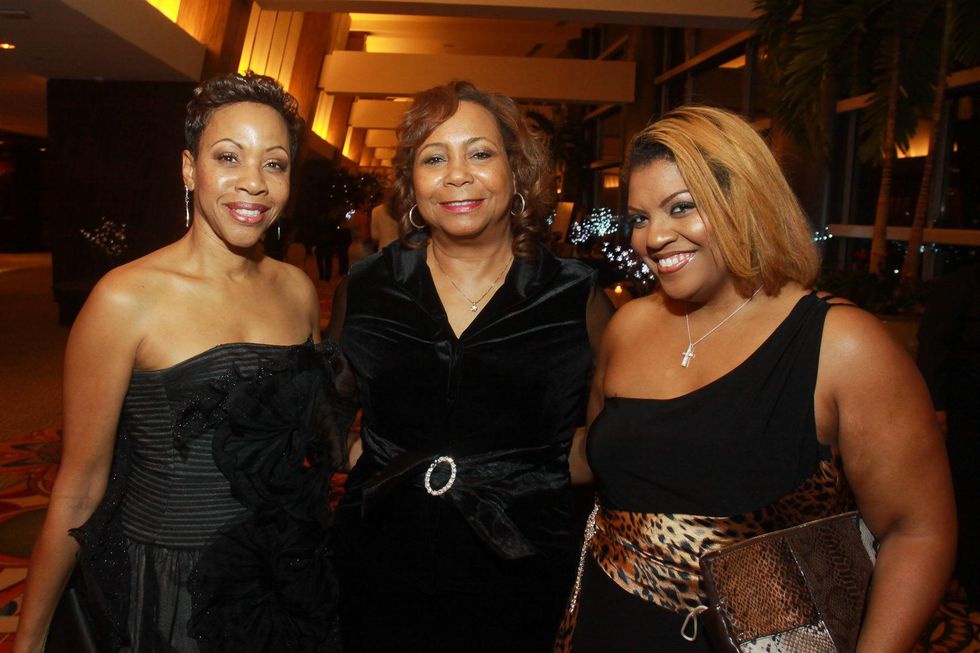 168 Iris Jackson, from left, Carolyn Scantlebury and PJ Douglas Sands at the UNCF Gala November 2013