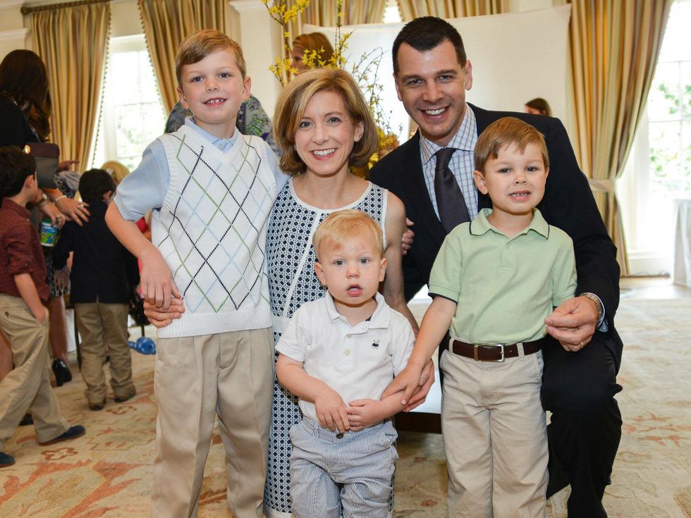 17 Houston Symphony children's fashion show April 2013 Mark and Christina Hanson with Andrew, Christpoher, and Nicholas