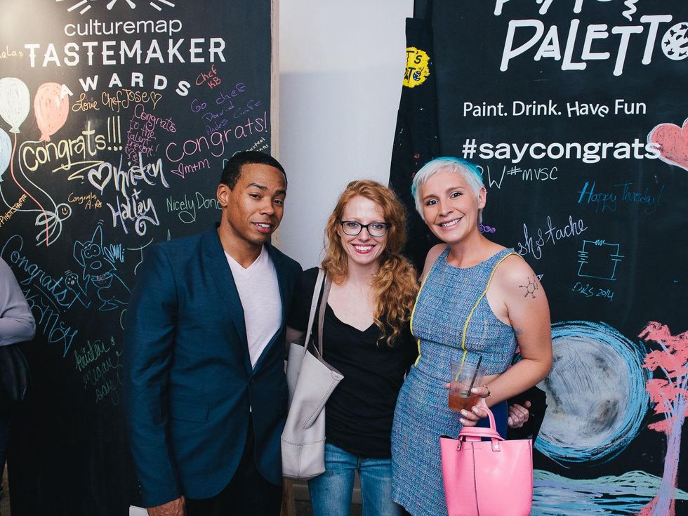 17 Jamsen Easley, from left, Lauren Hudgens and Lauren Sponberg at CultureMap's 2014 Tastemakers Awards May 2014