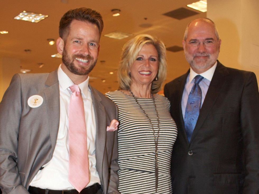17 Jeff Shell, from left, Melanie Campbell and Bob Cavnar at Dress for Dinner March 2014