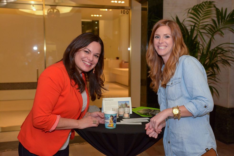 17 Julie Rosenberg, left, and Nicki Kana at Preservation Houston's Pier & Beam #ThrowbackThursday Party November 2014
