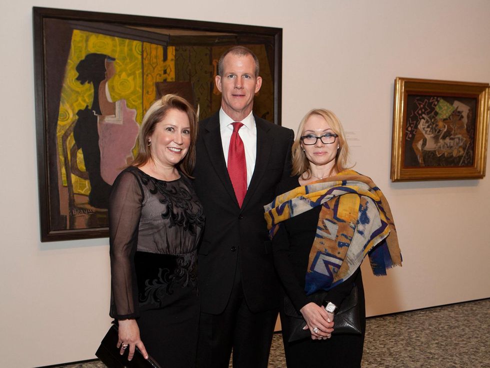 17 Kari Gonzales, from left, John Dagley and Lana Page at the MFAH Georges Braque opening reception February 2014