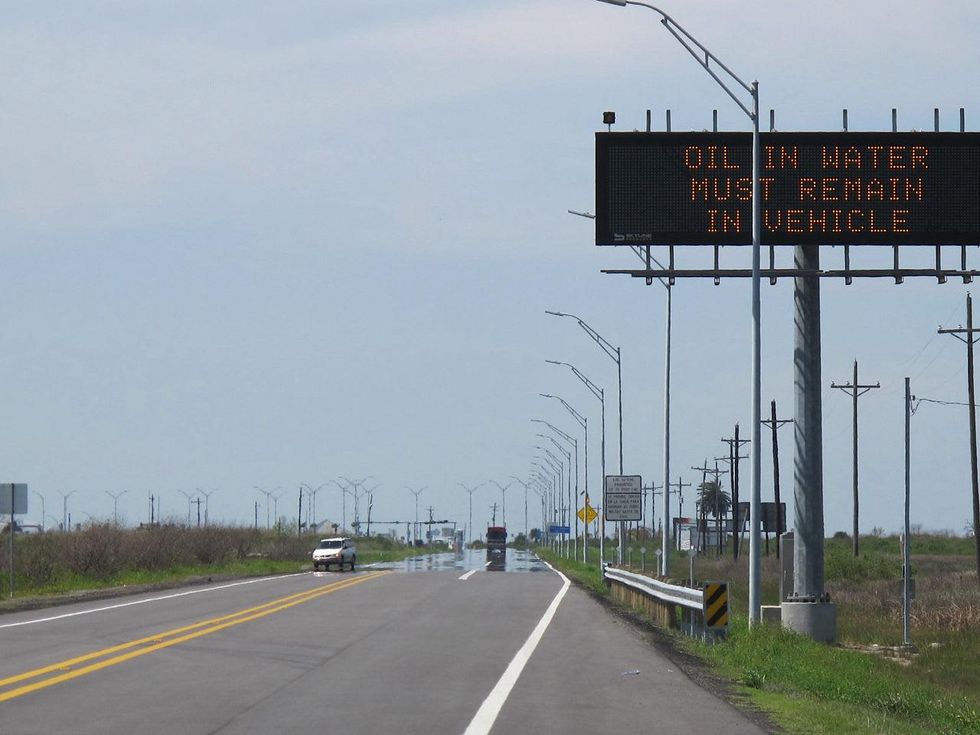 17. Katie Oxford Galveston oil spill March 2014 Marquee at Bolivar Ferry