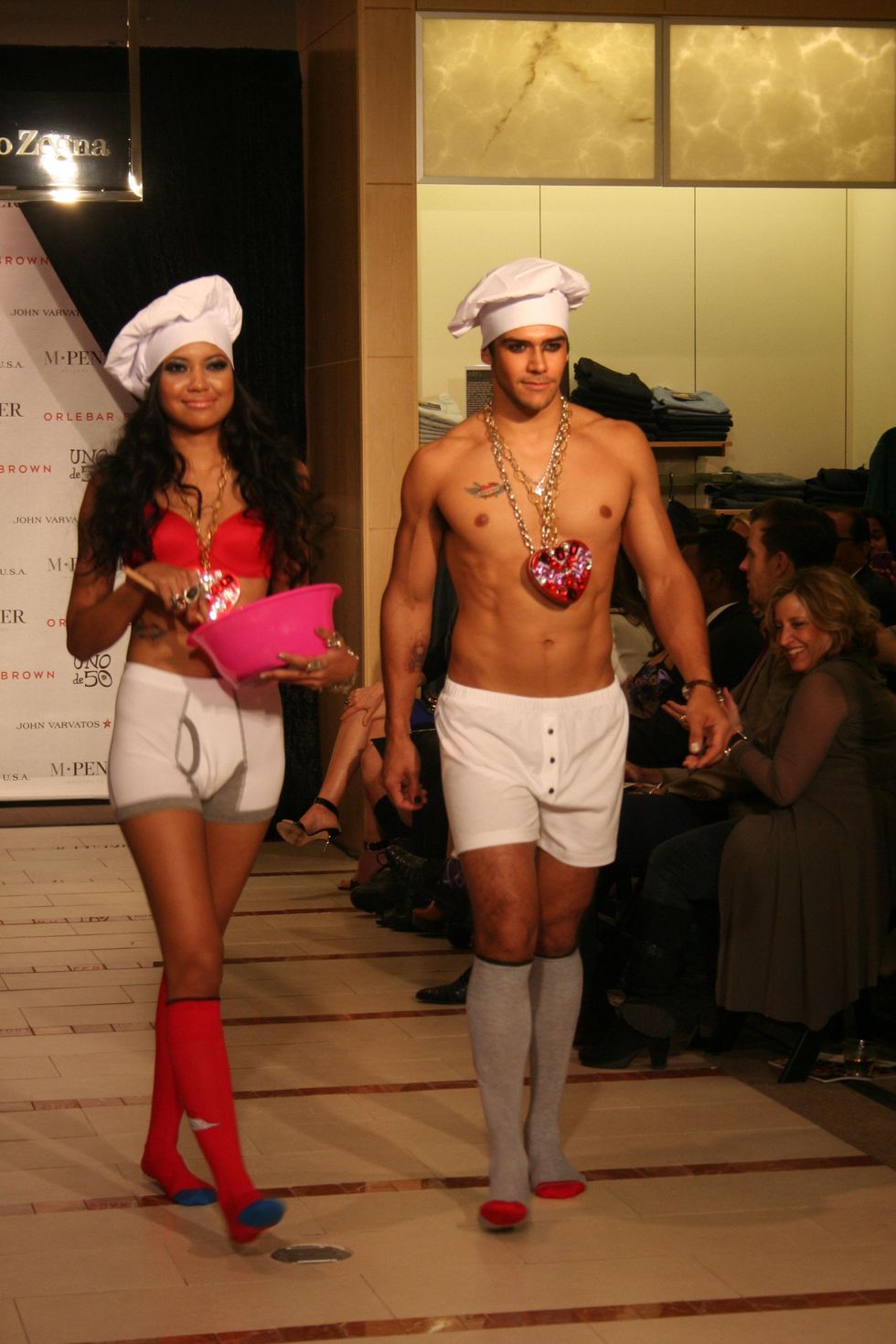 17 Models wearing VK Nagrani socks at M Penner Recipe for Success February 2015