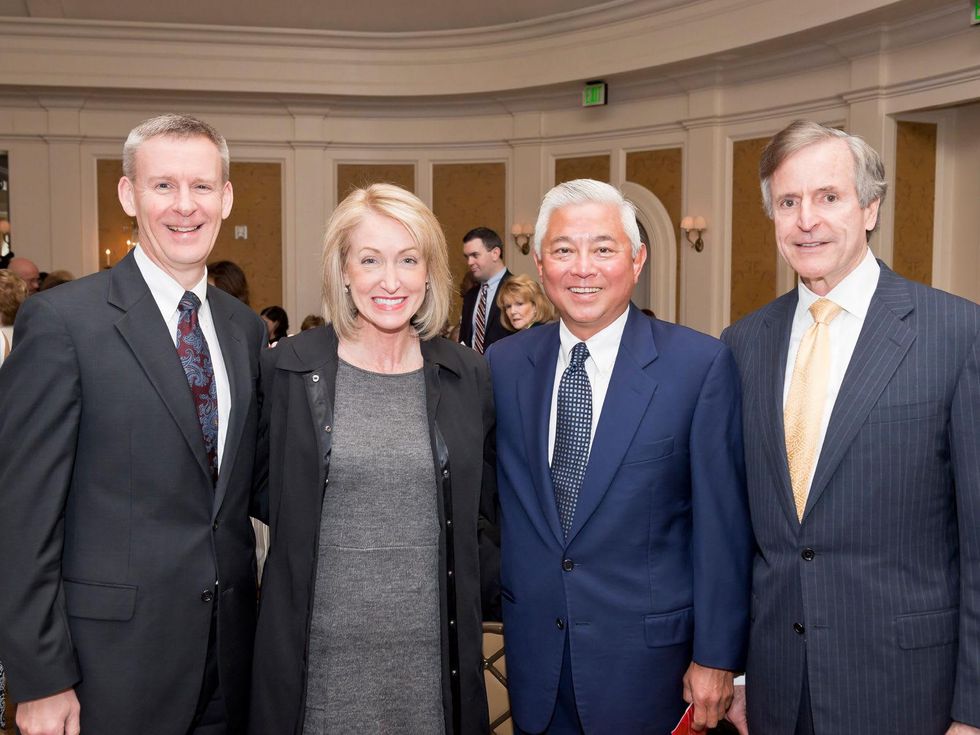 17 Paul and Sue Schulz, from left, Michael Jhin and Richard Everett at the Aphasia Recovery Center luncheon March 2014