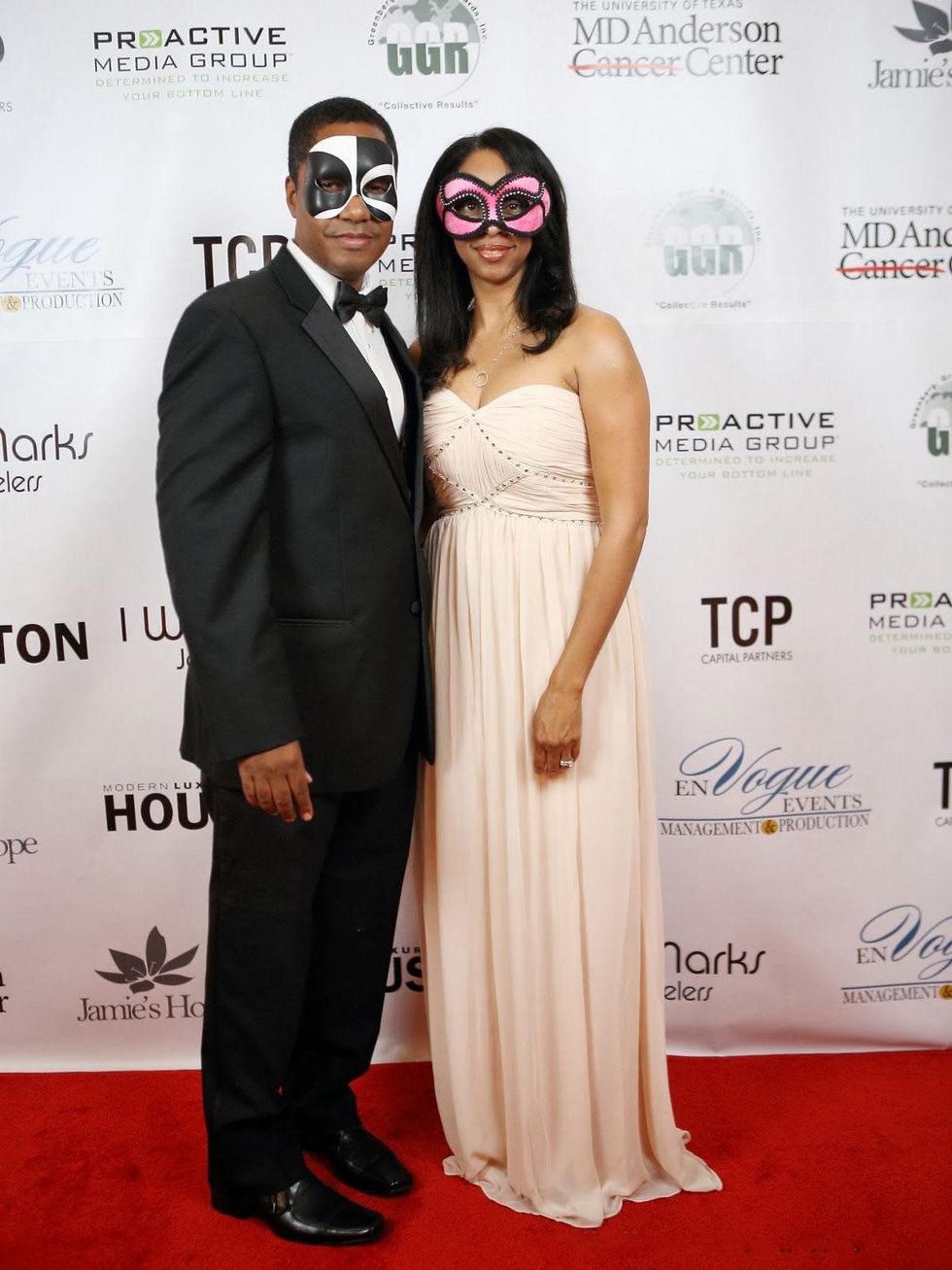 17 Rucks and Simone Russell at Hope Masquerade for a Cure Gala November 2013