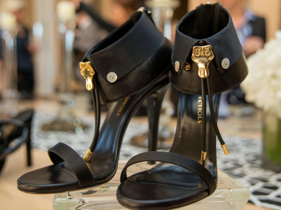 17 Strappy black shoes with longhorn bolos at Joyce Echols Shoes Preview March 2015
