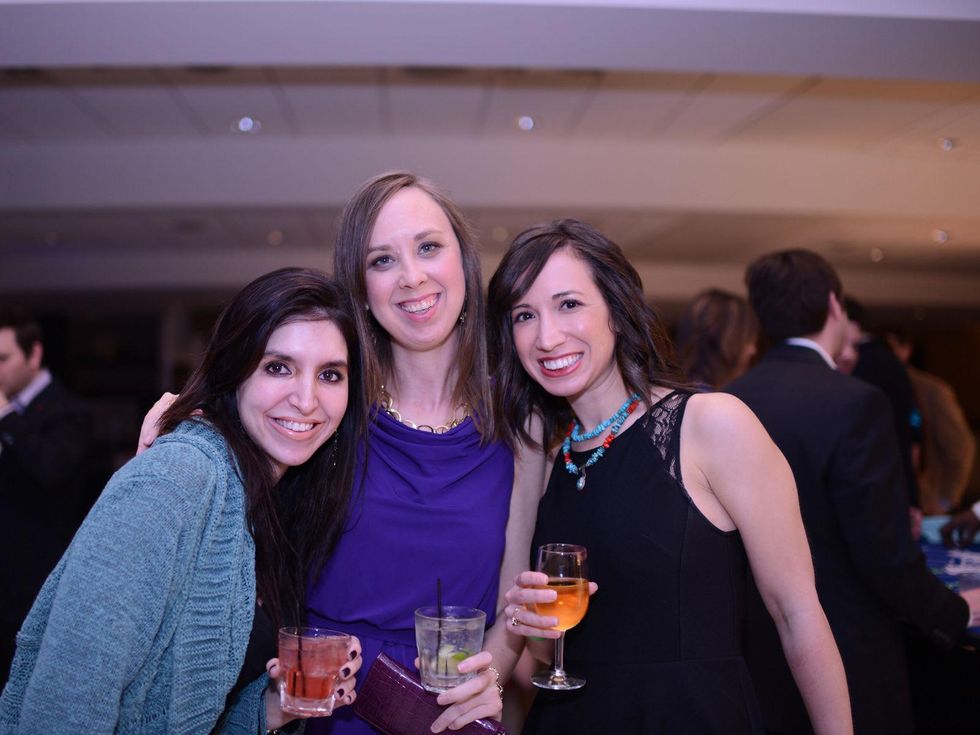 1716 Julianne Levine, from left, Sarah Weingarden and Andrea Starkschall at the Jewish Federation Young Adult Casino Night February 2014