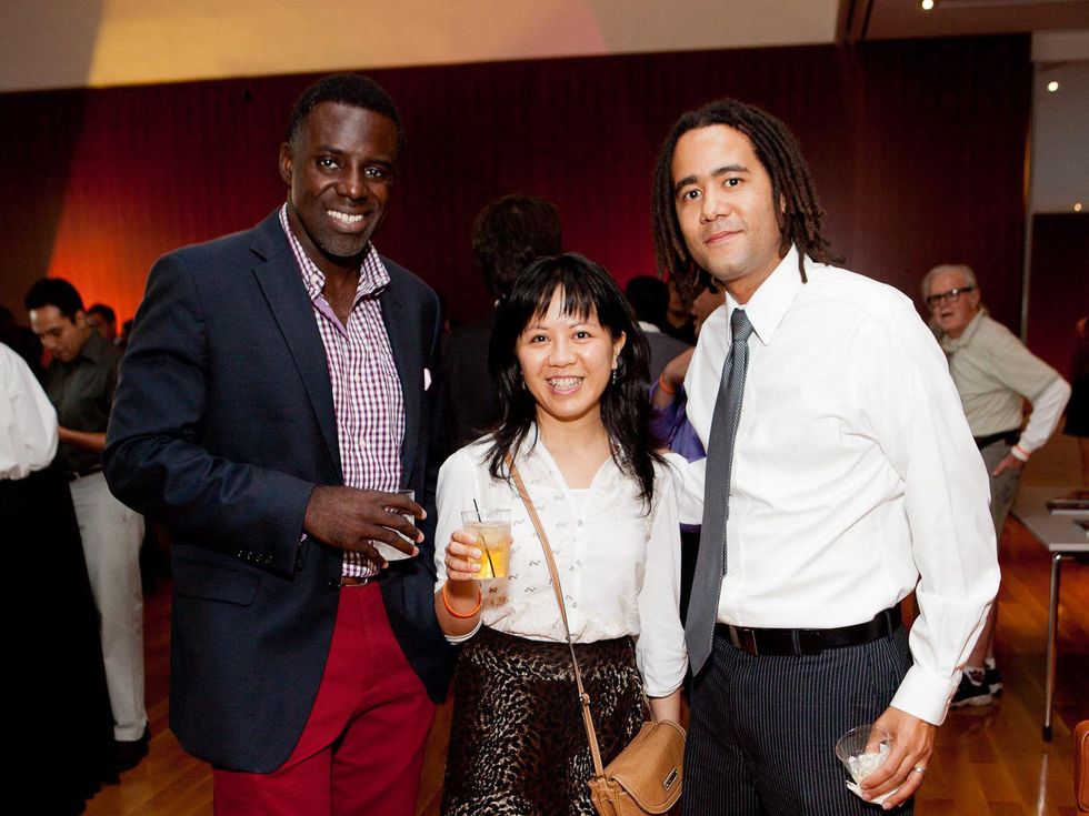 179 Kofi Burney, from left, Tu Dao and Josh Zulu at the Leo Bar relaunch party October 2013