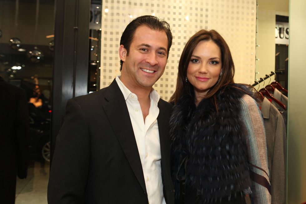 1794 Sergio Marazita and Laurel Ross at the Festari for Men Christmas Party December 2013