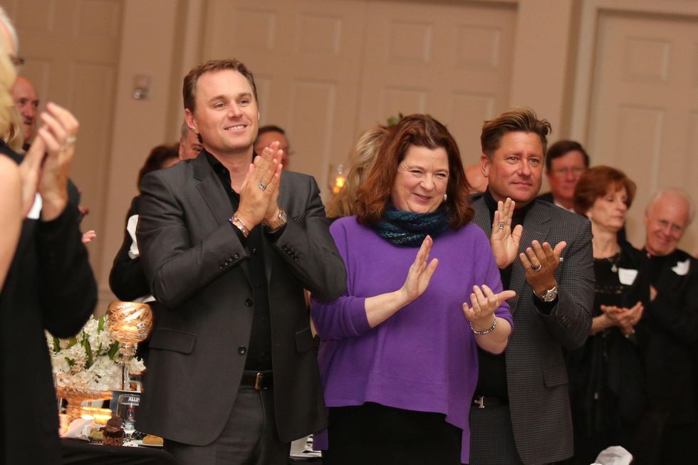 18 Andrew Cordes, from left, Theresa Rebeck and Brian Teichman Alley Theatre Celebrates Gregory Boyd's 25th Anniversary as Artistic Director February 2015
