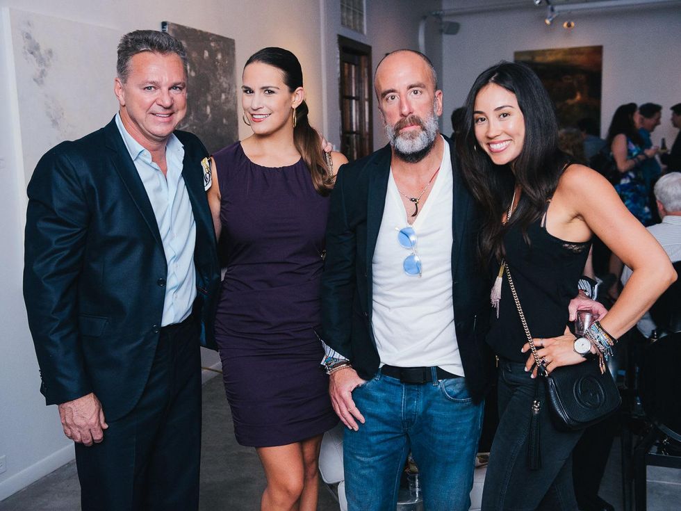 18 Charles Clark, from left, Adriana Banks and Greg and Jacey Cooper at CultureMap's 2014 Tastemakers Awards May 2014