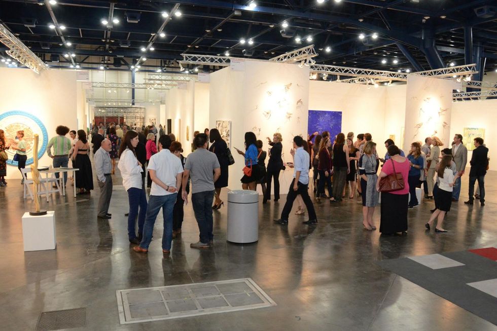 18 crowd, venue at the Texas Contemporary Art Fair VIP opening party October 2013