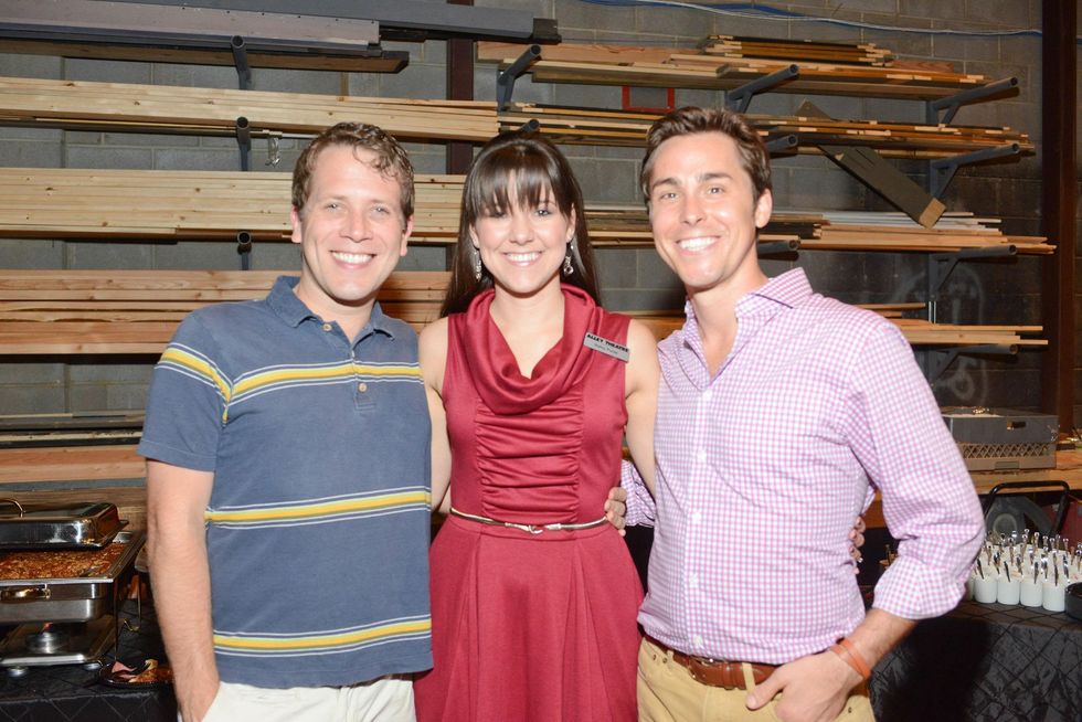 18 Jeremy Webb, from left, Haley Polak and Brandon Weinbrenner at the Alley Theatre Young Professional Event - Dracula October 2014