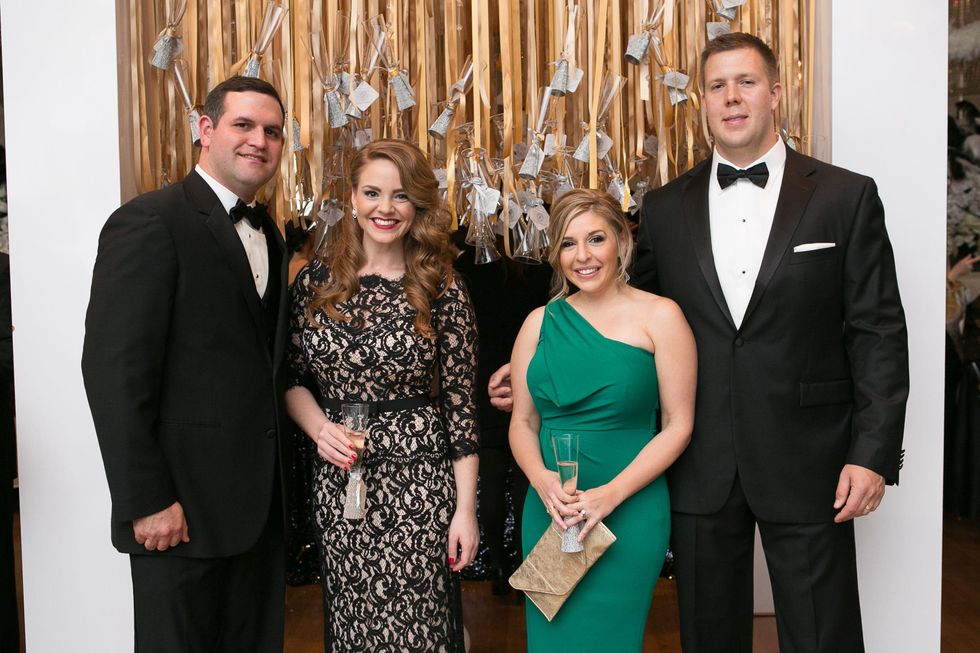18 Phillip Tomasen and Sarah Harrison, from left, and Ashley and Adam Konikowski at the Junior League of Houston Gala February 2015