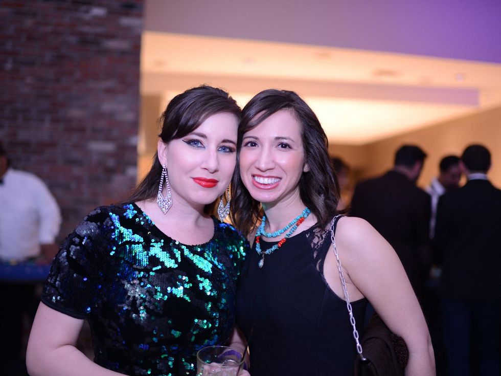 1828 Adriel Resh, left, and Andrea Starkschall at the Jewish Federation Young Adult Casino Night February 2014