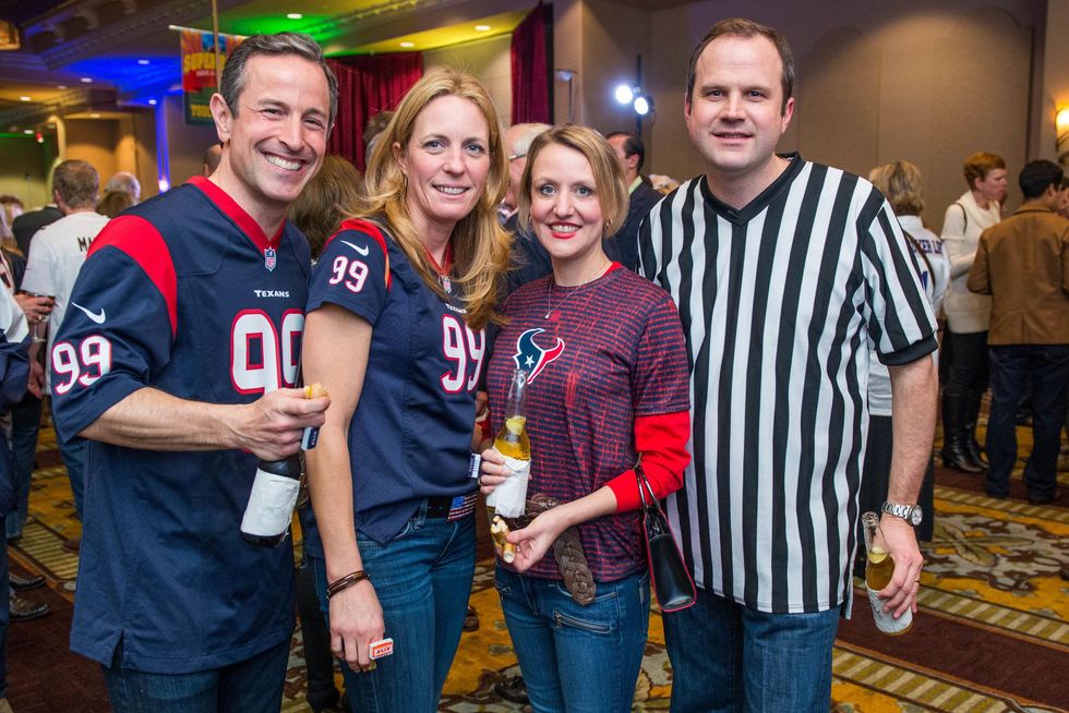 187 Matt and Melinda Mogus, from left, and Mary Katherine and Michael Lewis at the Camp For All Super Ball February 2015