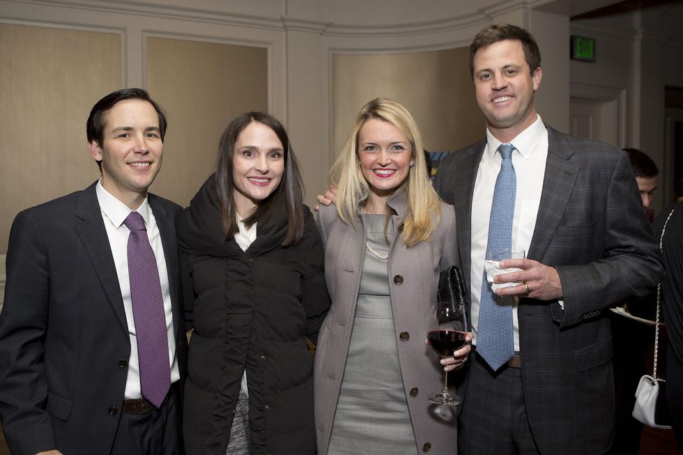 187 Michael Pipkin, from left, Laura Sheedy and Sydney and Robert Eifler at the Great Grown-Up Spelling Bee January 2015