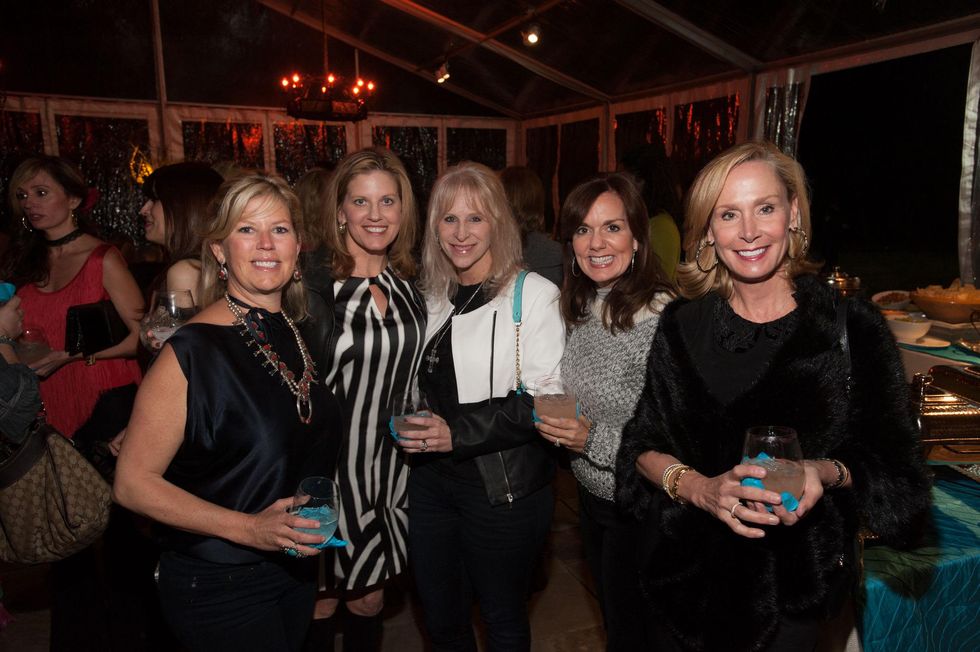 18A- Paige Johnson, from left, Ashley Langley, Mindy Burr, Angela Poujol and Jennifer Fitts at the Clayton Dabney fundraiser March 2014