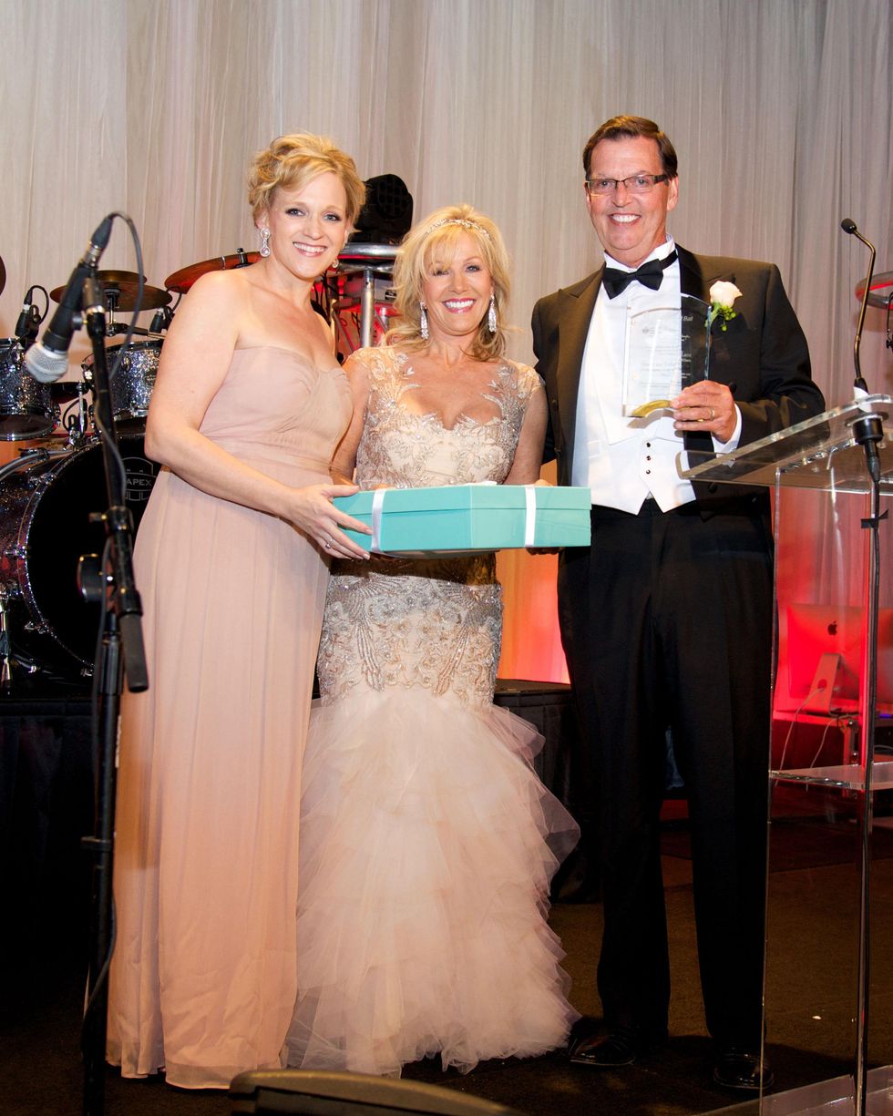 19 8388 Michelle Shifflett, from left, with Sherry and Richard Lane at the American Heart Association's Montgomery County Heart Ball February 2015
