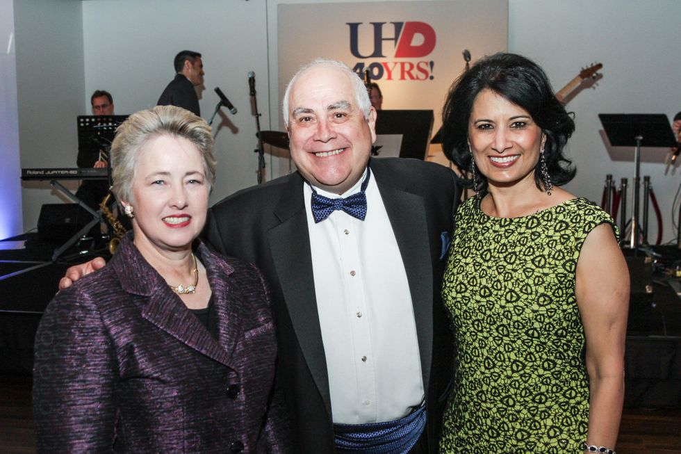 19 Annise Parker, from left, Bill Flores and Renu Khator at the UH Downtown 40th anniversary gala January 2015