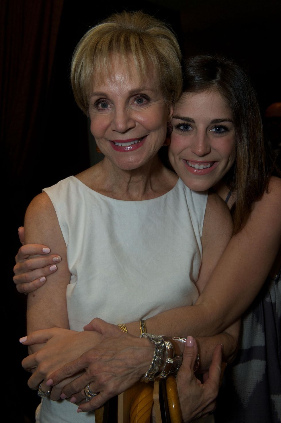 19 Leisa Holland Nelson, left, and Laura Max Nelson at the Holly Rose Ribbon Shades of Roses kick off party July 2014