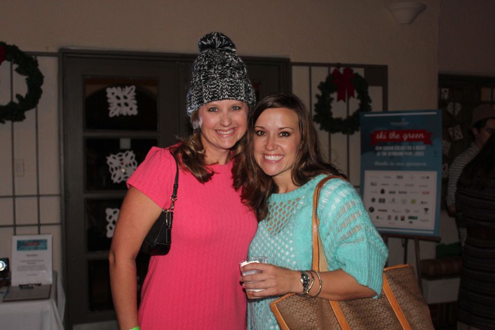 19 Mandi Lewis, left, and Shea Doherty at the Herman Park Conservancy Ski the Green party November 2013