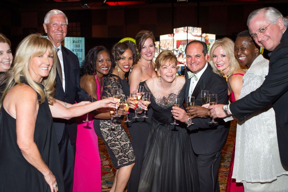 19 Mary Eads, from left, Doug Pitcock, Linda Bell, Angela James, June Reeder, Jo Ann Petersen, John Sarvadi, Cheryl Boblitt, Ronda Robinson and Randy Walker at the Covenant House Gala March 2015