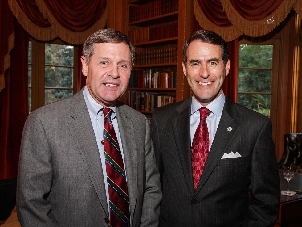 19 Paul Murphy, left, and Steve Mach at the Men of Distinction kick-off party February 2014