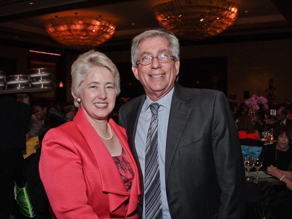 198 Holocaust Museum Moral Courage Award May 2013 Mayor Annise Parker with Fred Zeidman, former chairman of the U.S. Holocaust Memorial Council