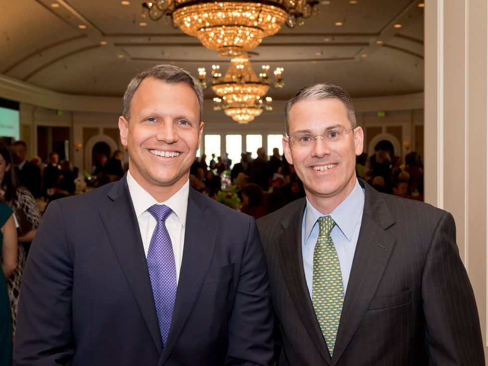 2 Aaron Geller, left, and Michael McDuffie at the Aphasia Recovery Center luncheon March 2014