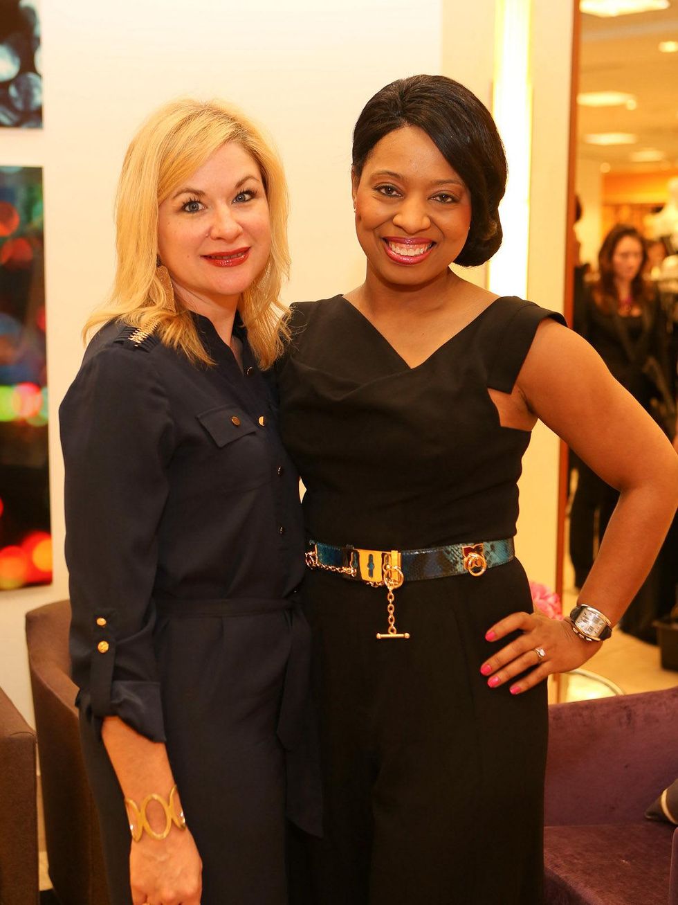 2 Aelicia Bayliss, left, and Shawntell McWilliams at Saks' Key to the Cure October 2013