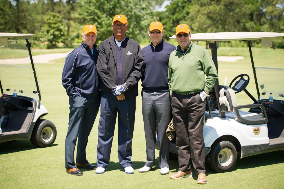 2 Alan Ashby, from left, Enos Cabell, Jim Crane and Chuck Jenness at the Children's Museum Spring Golf Classic April 2014