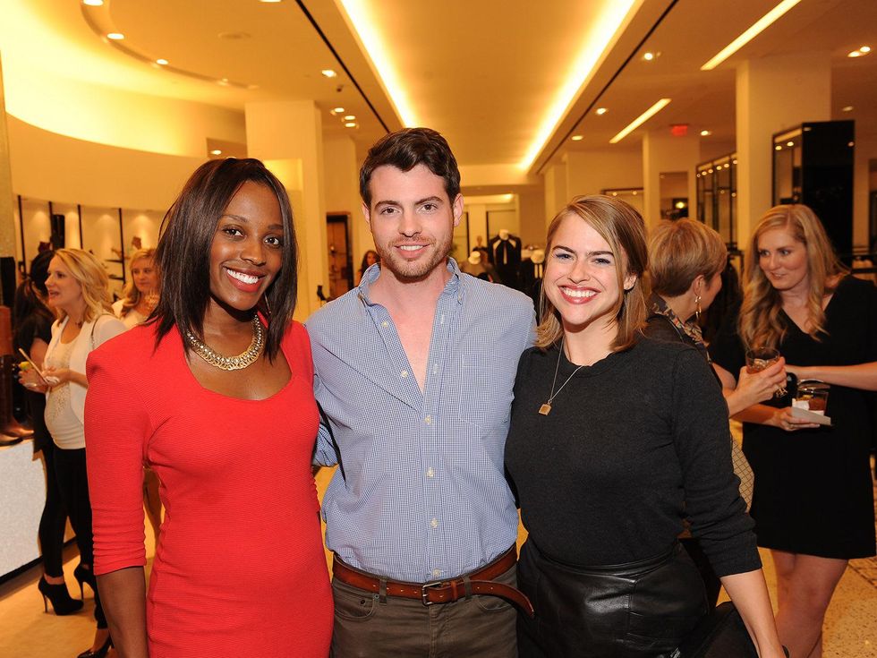 2 Alecia Harris, from left, Matt Johns and Tory Ridgeway at The Orange Show's A Couture Cause party