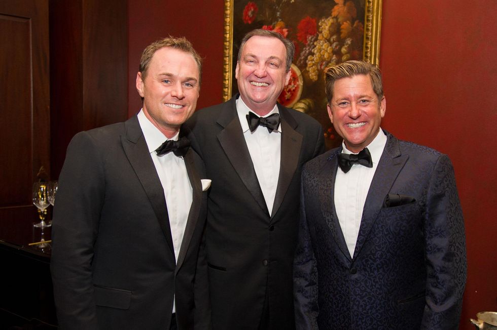 2 Andrew Cordes, from left, Ralph Burch and Brian H. Teichman at the Alley Theatre's Wild Things dinner November 2013