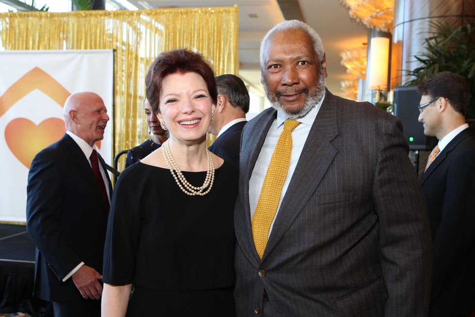 2 Angela Blanchard and Anthony Hargrove at the 1 Million Dollars lunch for Good February 2015