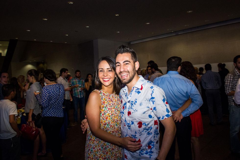 2 Angelica Cobb and Carlos Mier at the MFAH Art Crowd party September 2014