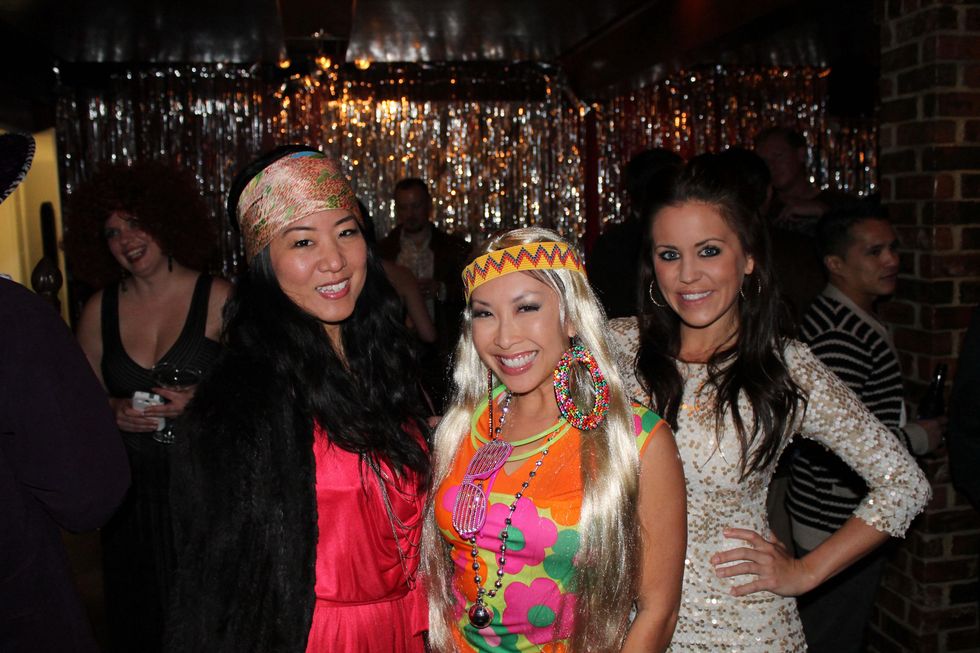 2 Annie Schen, from left, Lily Jang and Melanie Mabry at the Eleven XI party November 2013