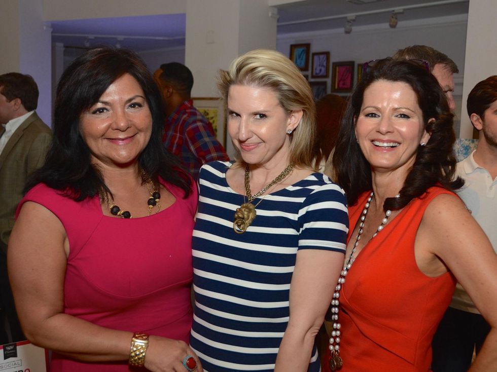 2 Antigone Vastaris, from left, Lori Frees and Cynthia Jones at the CultureMap Social at Gremillion and Co. Fine Art March 2015