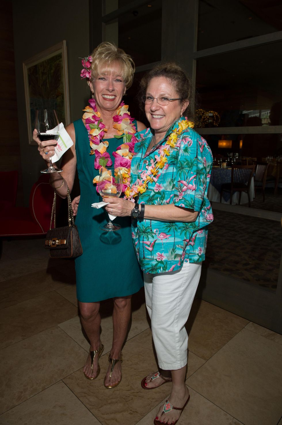 2 Barbara Scott, left, and Joan Levy at the Flock and Flamingle event September 2014