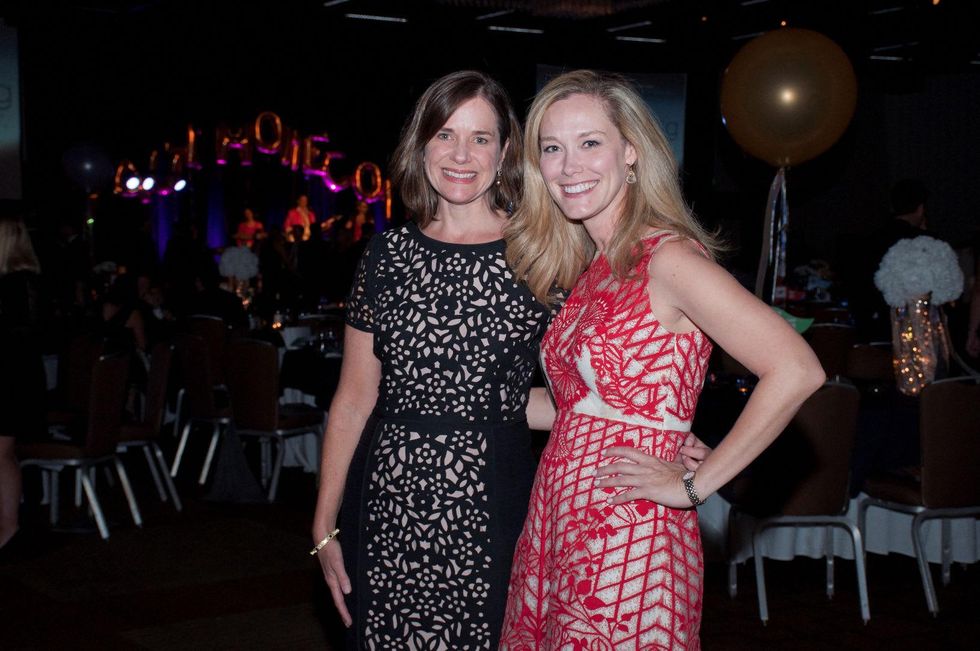 2 Bridget Williams, left, and Laura Ritchie at the Spring Branch Education Foundation Gala October 2014