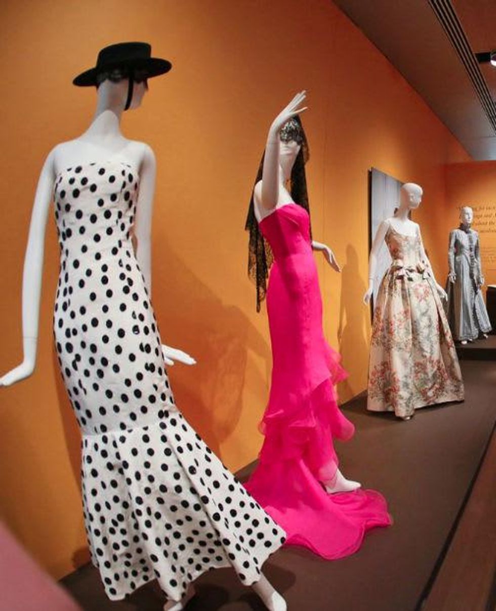 2 Clinton Foundation Oscar de la Renta exhibit gowns