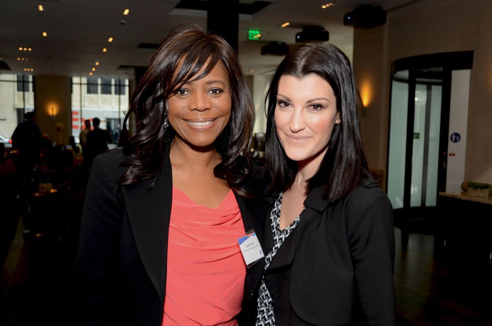 2 Darian Ward, left, and Magen Pastor at the Ellevate launch March 2015
