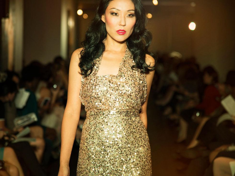 2 David Peck fashion show gowns October 2014