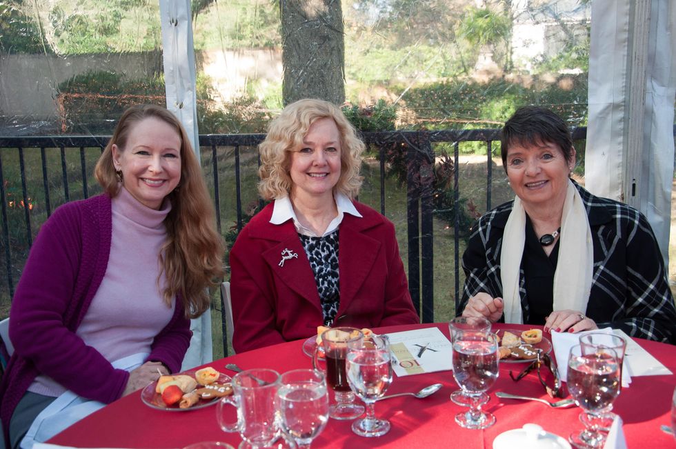 2 Diana Shelby, from left, Lisa Hammel and Linda Allen at the ROCO Yuletide Concert at Bayou Bend December 2014